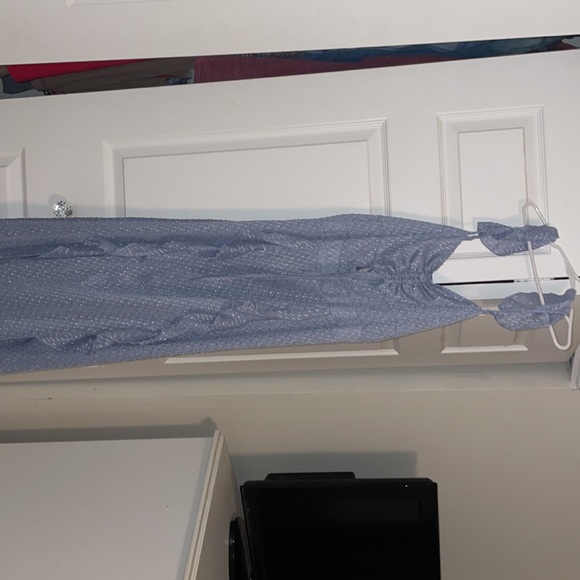 DUSTY BLUE x FLIRTY DRESS - Picture 5 of 5